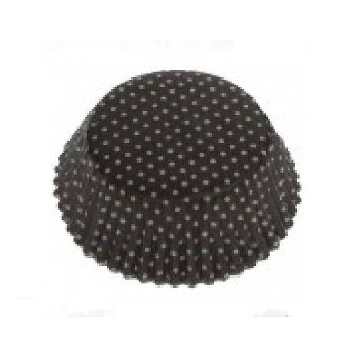 100 x Eddington Small Mini Paper Fairy Cake Cupcake Muffin Cases Brown White Dot
