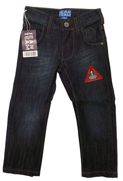 Boys Jeans Age 3 By Jean Team Straight Cut Dark Denim Trouser for Kids