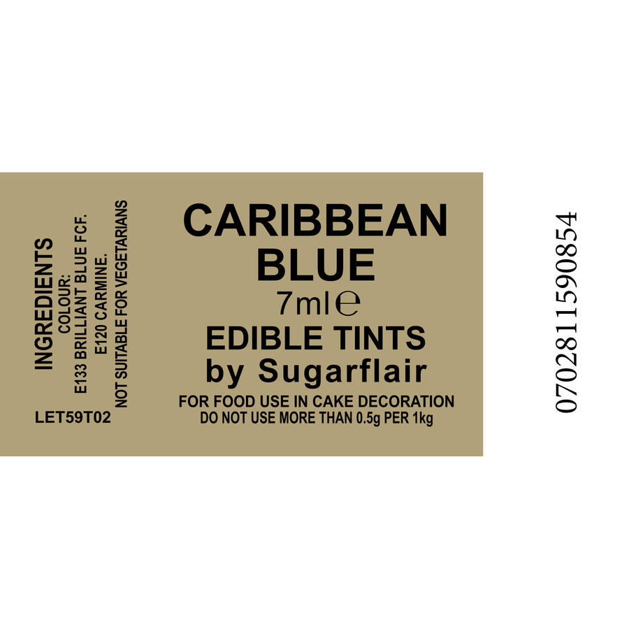 DAMAGED PACKAGING Sugarflair CARIBBEAN BLUE Blossom Tint Edible Food Colouring Colour Dust Powder