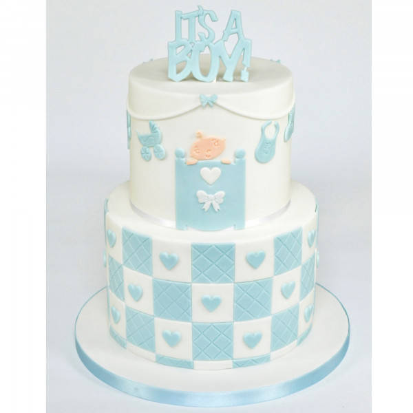 FMM It`s A Boy Icing Cutter Fondant Cake Baby Birth Christening Cutting Tool