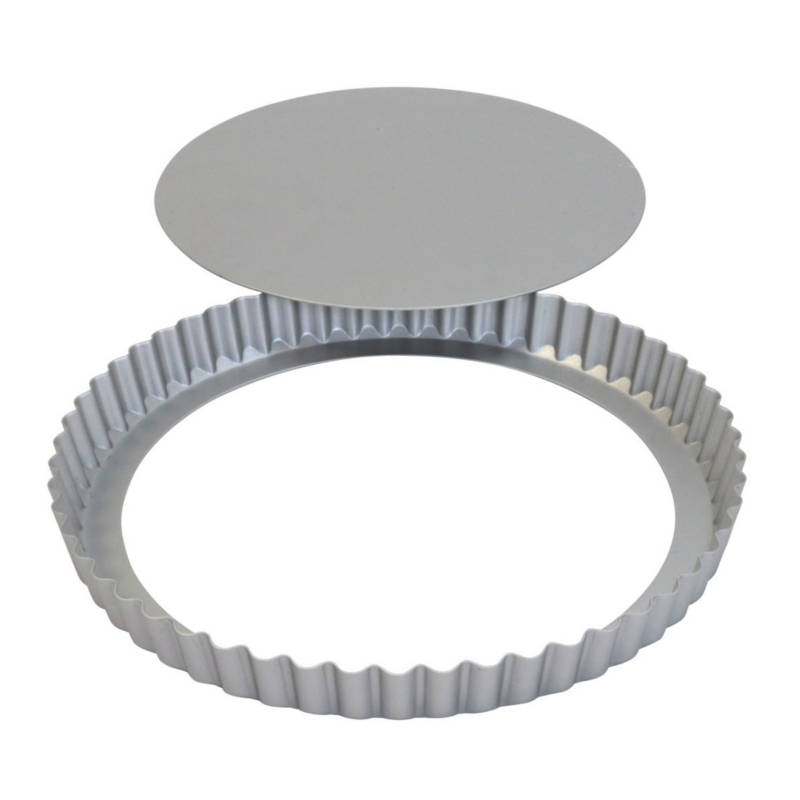 PME Loose Bottom Flan Pan - 25cm / 10` - Aluminium Flan Quiche Tart Baking Tin