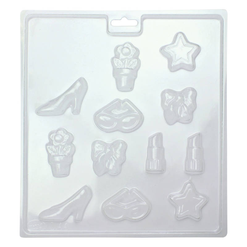 PME Girls World Chocolate Truffle Candy Mould Mold Lipstick Shoes Flower