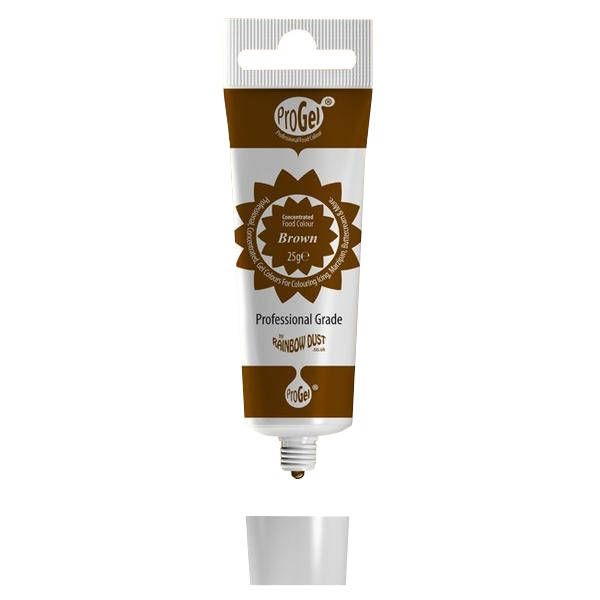 Rainbow Dust BROWN ProGel Icing Colour Paste Gel Food Cake Colouring Sugarcraft