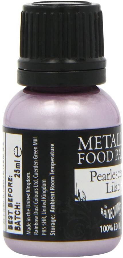 Rainbow Dust Edible Food Paint METALLIC PEARLESCENT LILAC For Cake Decorating