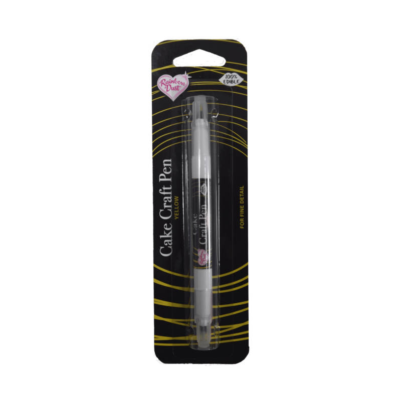Rainbow Dust Cake Craft Pen Edible Food Colouring for Fine Detail - Yellow