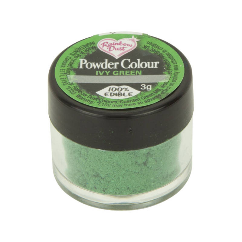 Rainbow Dust Powder Colour Edible Food Colouring For Cake Decoration- Ivy Green