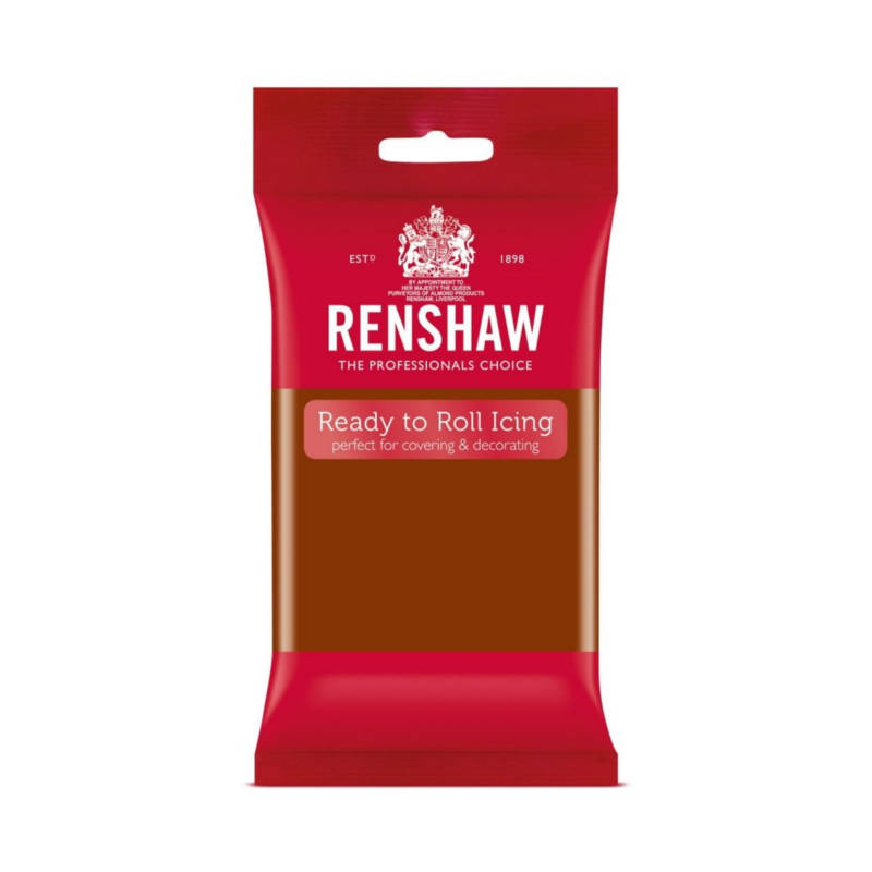 Renshaw Ready To Roll Icing Fondant Cake Regalice Sugarpaste 250g Dark Brown
