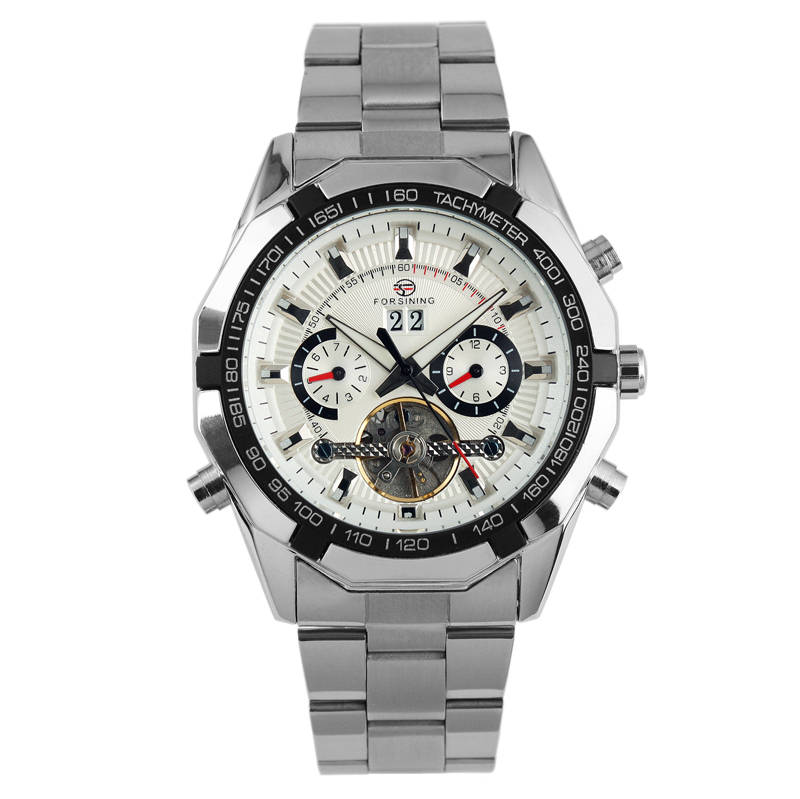 NEW 2014 ESS MENS WATCH AUTOMATIC CHRONOGRAPH STAINLESS STEEL BRACELET ESS WM304 INCL. GIFTBOX