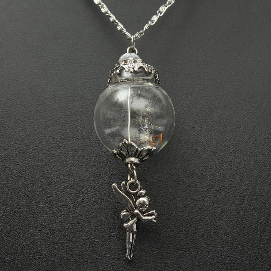 Wish Bottle Dandelion Glass Anchor Pendant Chain Sweater Necklace Jewelry