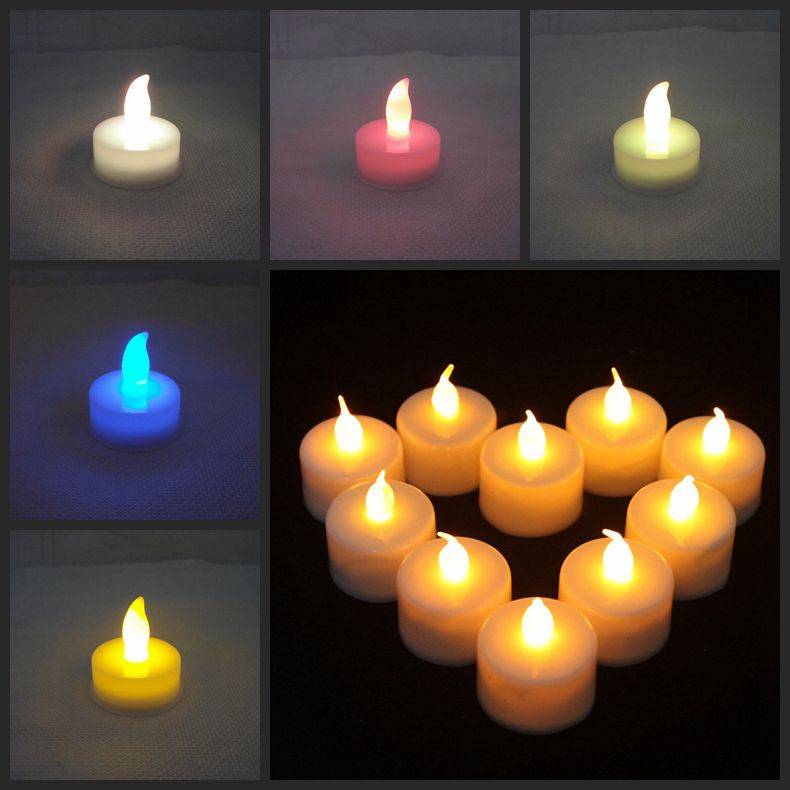 10 Pcs Led Lights Candles Flameless Tea Candle Lamp Light Electronic Candle Par