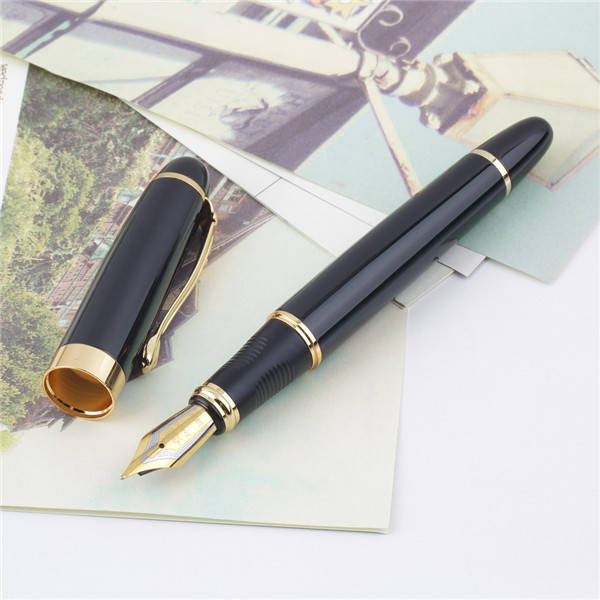 Jinhao X450 Black And Golden M Nib Fountain Pen