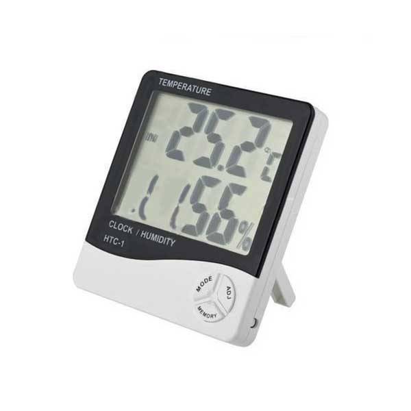 LCD Digital Temperature Humidity Meter Thermometer Alarm Clock Time