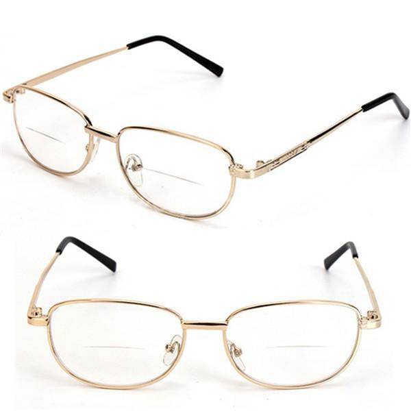 Metal Frame Rimmed Comfortable Bifocal Presbyopic Fatigue Relieve Reading Glass