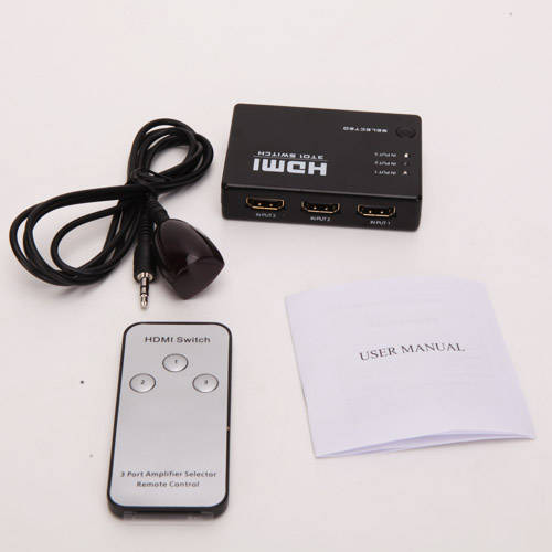 3 Port HDMI Switch Switcher Selector + Remote control