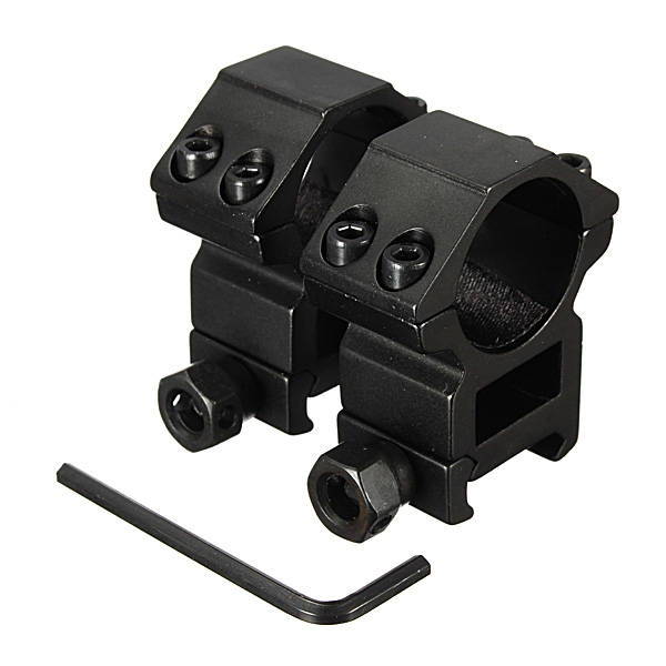 25.4mm Scope Rings For Picatinny Weaver Rail Mount Black 2pcs