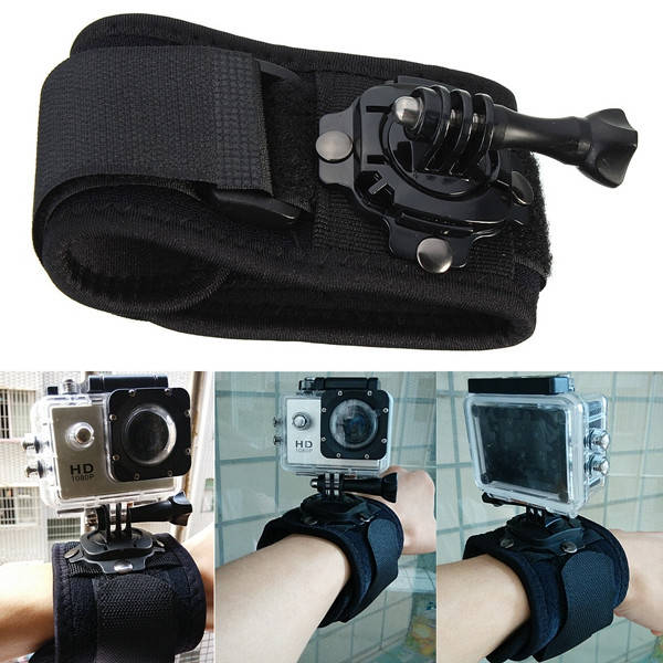 360 Degree Rotation Wrist Hand Strap Band Holder Mount For GoPro HD Hero 4 3 Pl