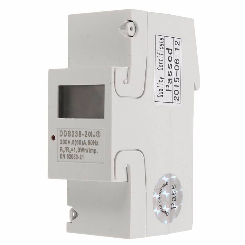 DDS238-2 Digital 230V 5(65)A DIN-rail Kilowatt Hour kwh Meter LCD Display