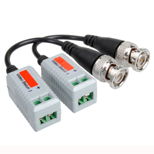 Twisted BNC CCTV Video Balun Passive Transceivers UTP Cat5 Video Balun