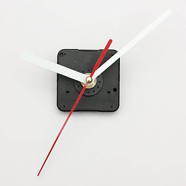 White & Red Hands DIY Quartz Black Wall Clock Movement Repair Parts