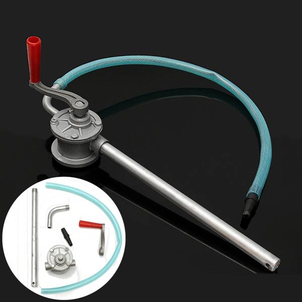 Aluminium Oil Fuel Hose Oil-well Pump Hand Rotary Crank Curved Spout For Car Mo