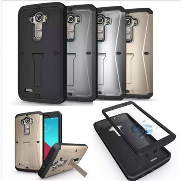 3 in 1 Hybrid Drop/shock/dust Proof Hard Kickstand TPU+PC Case Cover For LG G4