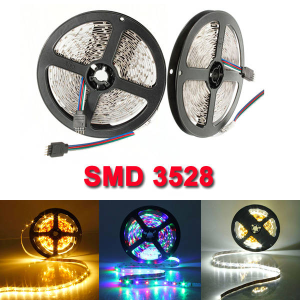 5M 300 LEDs SMD 3528 Flexible LED Strip Light Non-Waterproof DC 12V