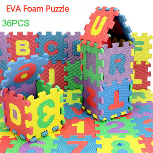 72pcs Baby Kids Mini EVA Foam Alphabet Letters Number Mat 3D Puzzles Educationa