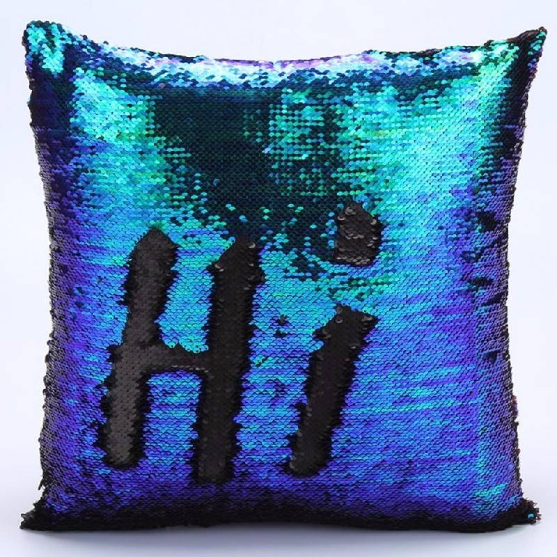 Reversible Sequin Mermaid Pillowcase Magical Color Changing Pillow Cushion Cove