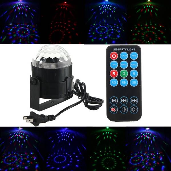Fashion Rotating Disco KTV Bar Party Stage LED RGB Crystal Ball Laser Light