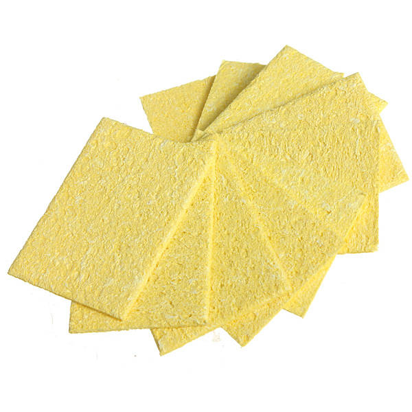 10Pcs Welding Soldering Iron Tip Replacement Sponges Cleaning Pads