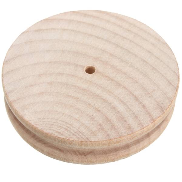 5.3cm Diameter Round Wood Edge Slicker Leather Burnisher DIY Leather Tool