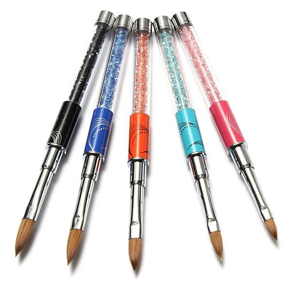 Crystal Carve Marble Sable Acrylic Pen Painting Drawing Nail Art Brush