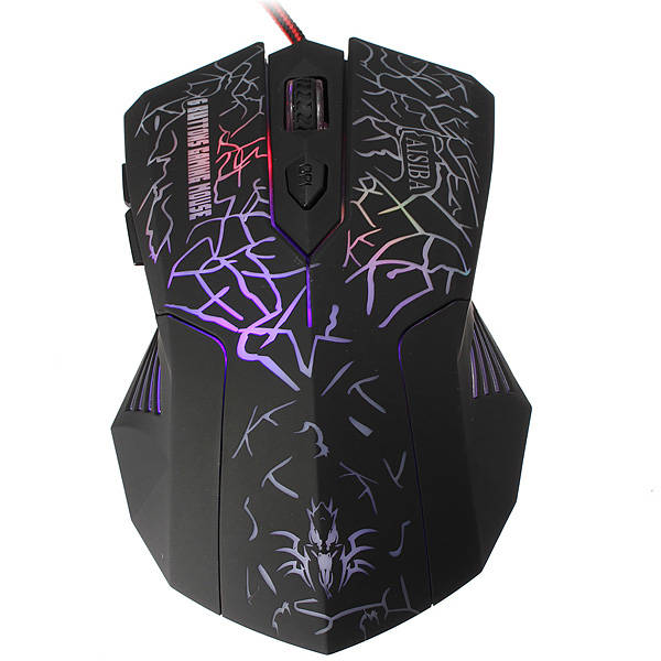 USB 6 Buttons Adjustable 1600 DPI Wired LED Gaming Mouse