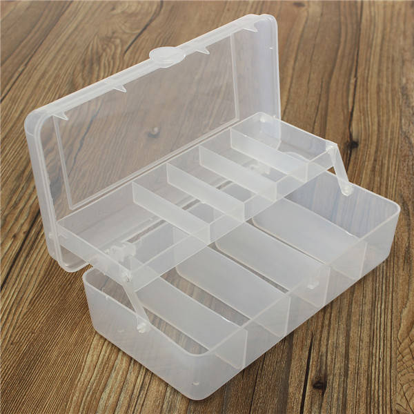 Fishing Tackle Lure Storage Box 2 Layers 10 Compartments 200*100*60mm
