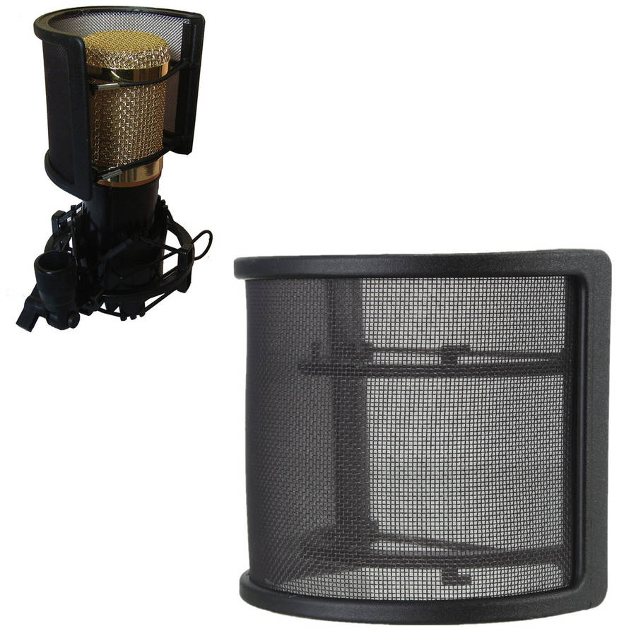 Dual Layer Recording Studio Muisc Microphone Mic Windscreen Pop Filter Mask Shi