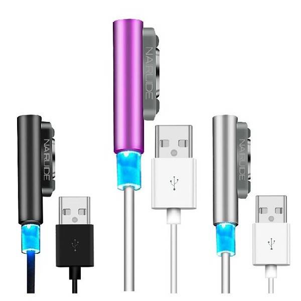 1M USB Magnetic Charging Cable W/LED For Sony Xperia Z1/Z2/Z3