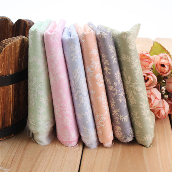 6pcs 40x50cm Mixted Color Cotton Sewing Fabric Dolls Purse Handwork DIY Patchwo