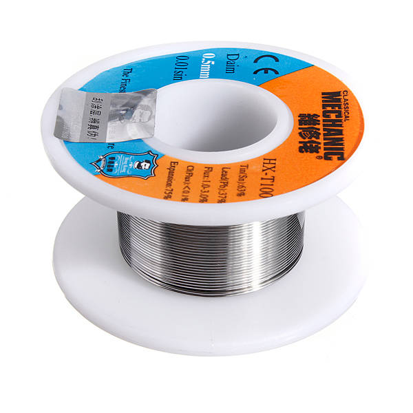 HX-T100 0.5mm 63/37 Tin Lead Rosin Core Solder Soldering Wire Reel