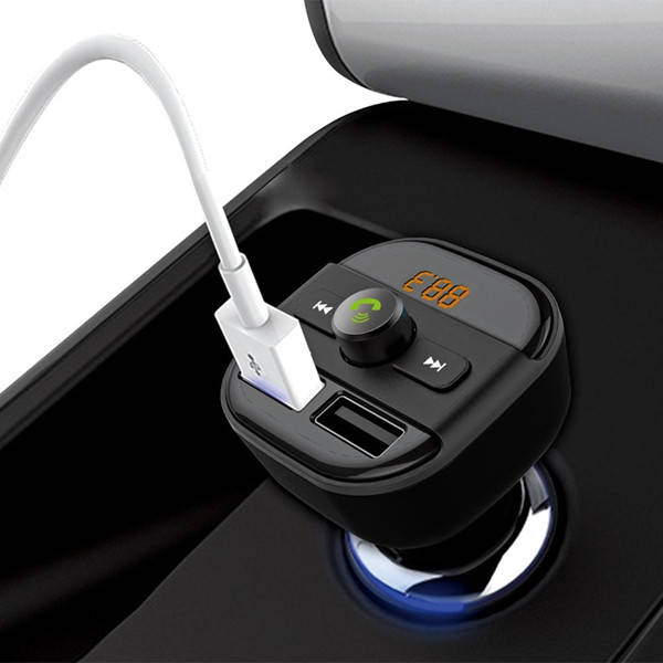 Auto Bluetooth MP3 Hands Free 4.0 Dual USB Charger 2.1A Car Kit Multifuction