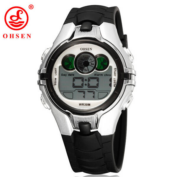 OHSEN 0739 LED Digital Alarm Waterproof Children Students Sport Watch