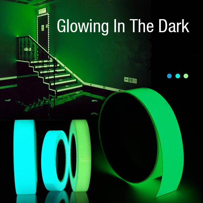 5mx15mm Luminous Tape Self-adhesive Green Blue Glowing In The Dark Safety Stage
