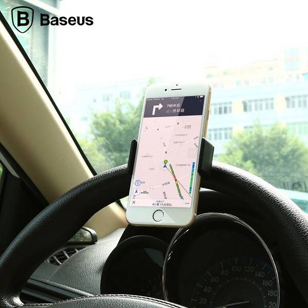 Baseus Steering Wheel Clip Mini Car Stand Holder Mount for 3.5-5.5 inch Smartph