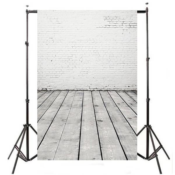 5x7ft 2.1mx1.5m Wood Floor Brick Wedding Theme Studio Props Photography Backgro