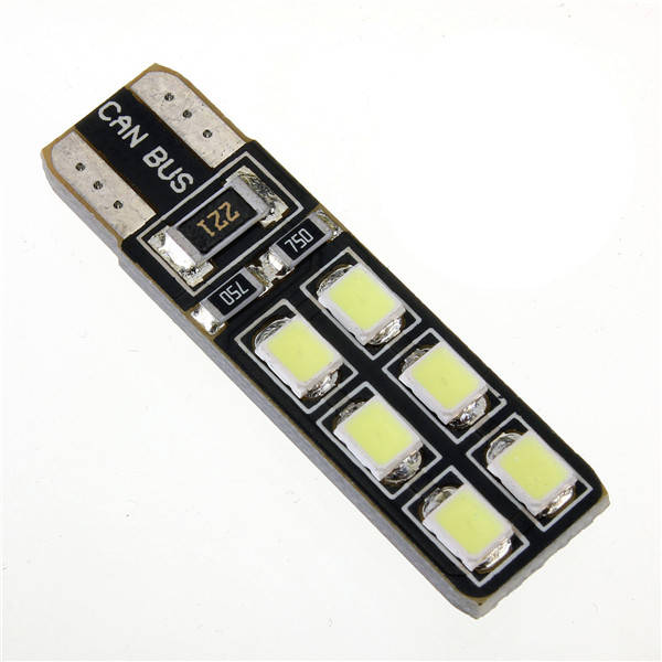 Car White Light T10 LED 2835-12 SMD CANBUS W5W 194 168 Door Map Bulb