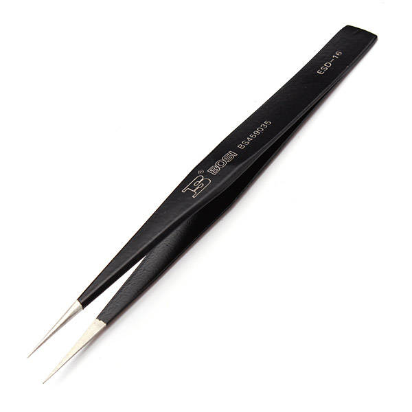 BOSI Antistatic Stainless Steel Pointed Tweezer ESD-16 BS450935