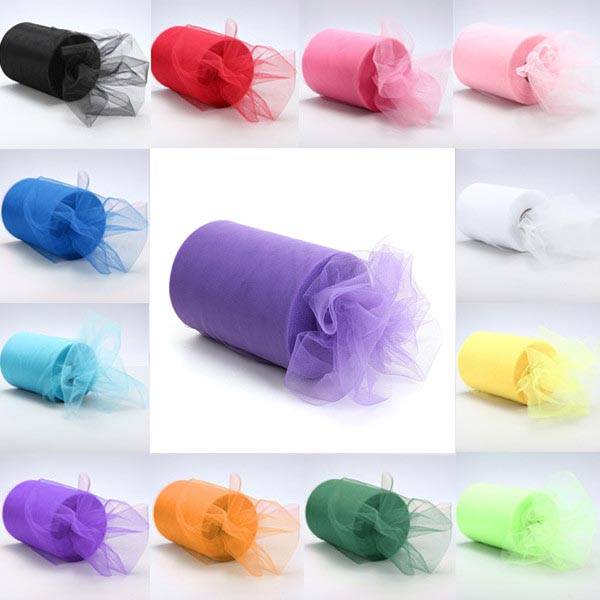 Tulle Fabric Roll Spool Wedding Craft Party Bow Decor 6