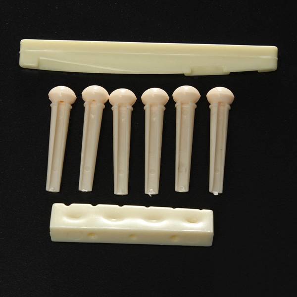 1 Set Guitar Bridge Pins Nut Saddle Part For Guitar