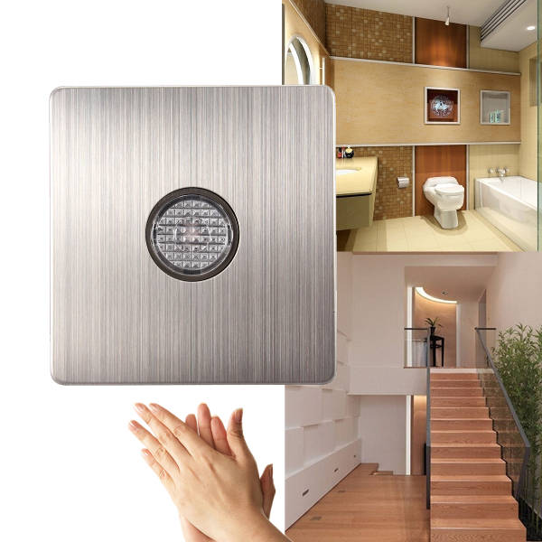 220V Wall Mount Voice Light Sensor Switch Sound&Light Control Delay Switch