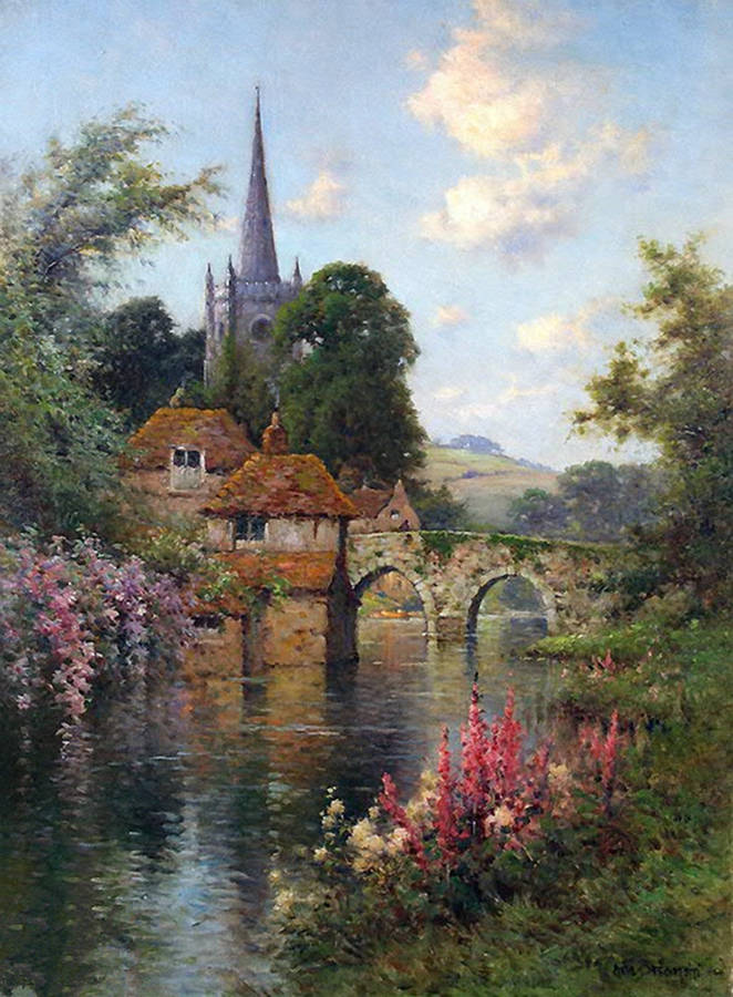 Digital Oil Painting Village Scenery Painting DIY Oil Painting By Numbers Kits