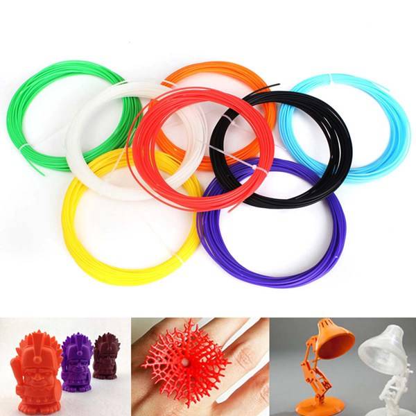 8 Pack x 10m ABS Filament 1.75mm For 3D Printer Pen 8 Colours